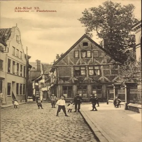 Ak Kiel, Fachwerkhaus, Alt-Kiel 13, Kütertor, Faulstraße, Straßenansicht