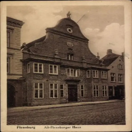Ak Flensburg in Schleswig Holstein, Alt-Flensburger Haus,  Architektur, Straßenansicht