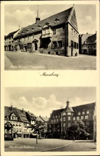 Ak Merseburg an der Saale, Altes Rathaus, Markt und Rathaus, Ratskeller, Merseburg
