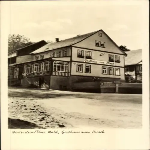 Ak Winterstein Waltershausen in Thüringen, Gasthaus um Himch,  Thüre Wald, alte Fotografie