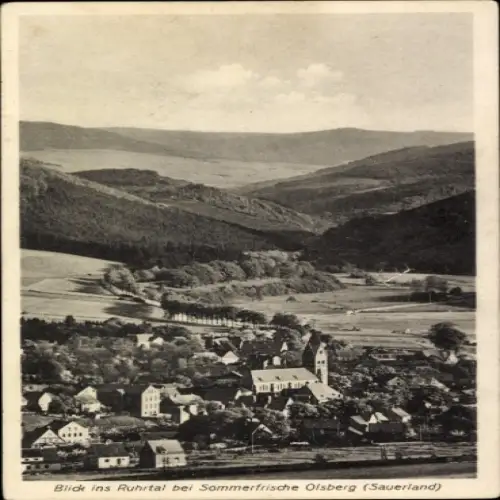 Ak Olsberg im Sauerland, Blick ins Ruhrtal, Sommerfrische, Olsberg (Sauerland), Landschaft