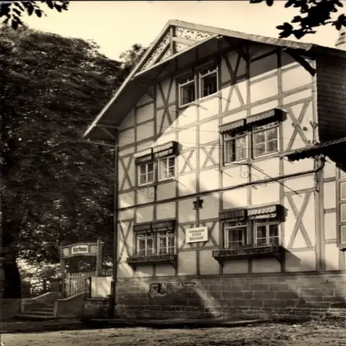 Ak Rastenberg in Thüringen, Kurhaus, FDGB-Vertragsheim, Fachwerkhaus