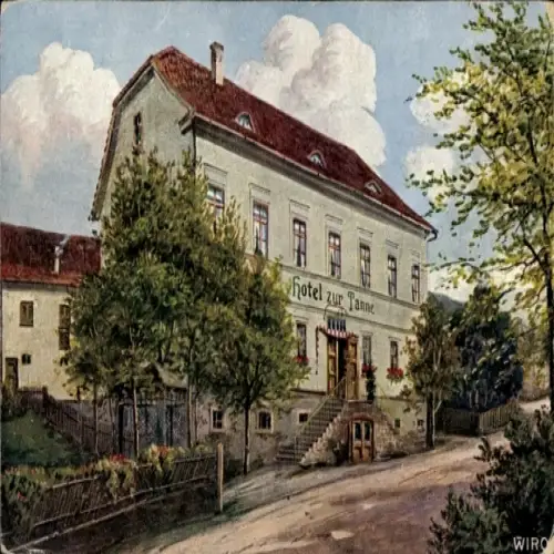 Ak Finsterbergen Friedrichroda im Thüringer Wald, Hotel zur Tanne