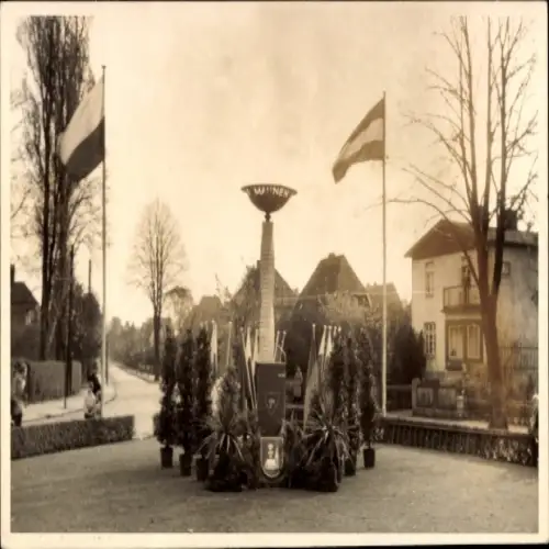 Foto Ak Hamburg Wandsbek Rahlstedt, Bundesgrenzschutz, Einweihung des Mahnmals, 1950er