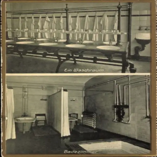 Ak Wittlich in der Eifel, Caritas Kinderheilstätte Maria Grünewald, Waschraum, Badezimmer