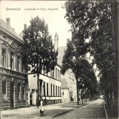 Ak Grevenbroich in Westfalen, Lindenstraße, Königliches Amtsgericht