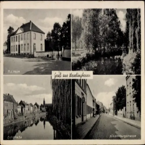 Ak Wevelinghoven Grevenbroich in Westfalen, H.J. Heim, Erfistraße, Hindenburgstraße, Landschaft