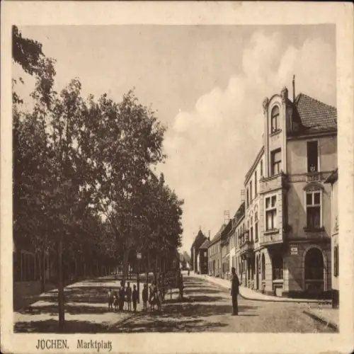 Ak Jüchen Nordrhein Westfalen, Marktplatz, Straßenansicht