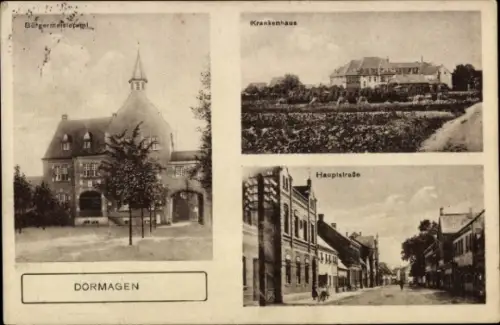 Ak Dormagen am Niederrhein, Bürgermeister, Krankenhaus, Hauptstraße, Dormagen