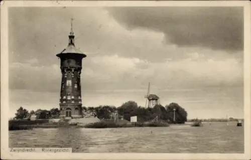 Ak Zwijndrecht Südholland Niederlande, Wasserturm, Windmühle