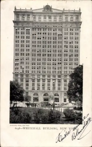 Ak New York City USA, Whitehall Building,   Architektur, Stadtansicht