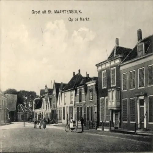 Ak Sint Maartensdijk Zeeland Niederlande, Op de Markt