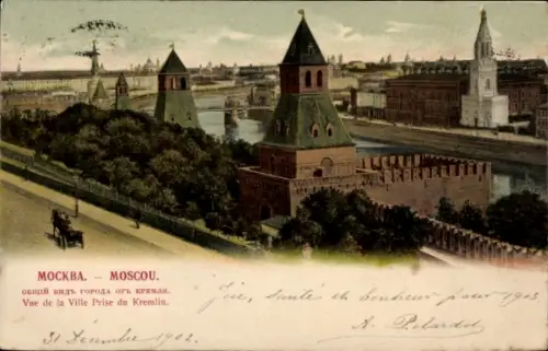 Ak Moskau Russland, Kreml,  Stadtansicht,  , 1902