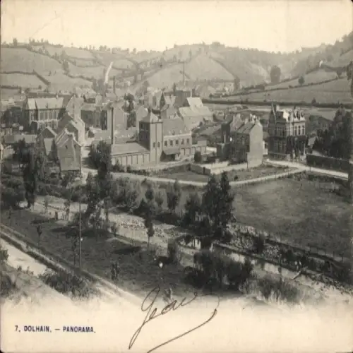 Ak Dolhain Wallonien Lüttich, Panorama von  Gebäude, Landschaft