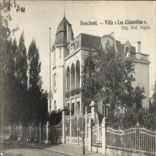 Ak Bouchout lez Anvers Boechout Flandern Antwerpen, Villa Les Clématites, Zaun, Bäume, Architektu