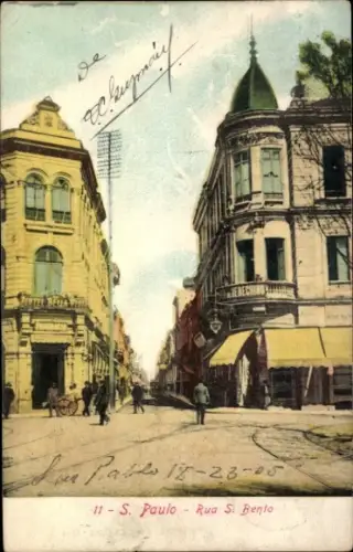 Ak São Paulo Brasilien, Rua S. Bento
