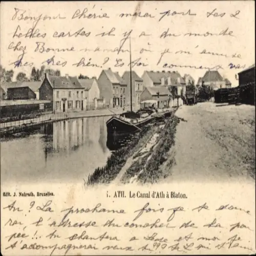 Ak Ath Wallonien Hennegau, Canal d'Ath a Blaton