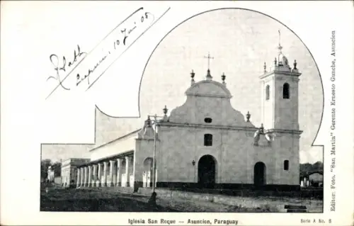 Ak Asunción Paraguay, San Roque Kirche