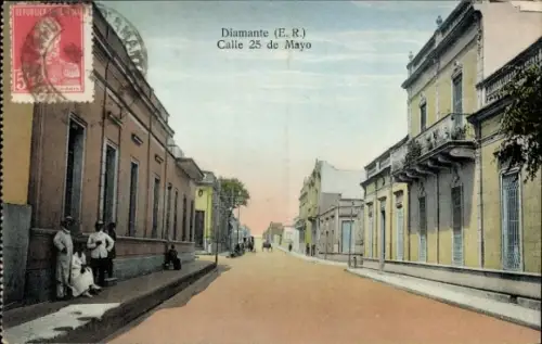 Ak Diamante Kalabrien Calabria Italien, Calle 25 de Mayo