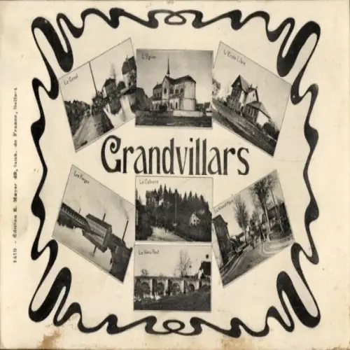 Ak Grandvillars Territoire de Belfort, Verschiedene Ansichten von  nformat, Schwarz-Weiß