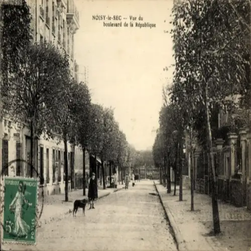 Ak Noisy le Sec Seine Saint Denis, Boulevard de la République