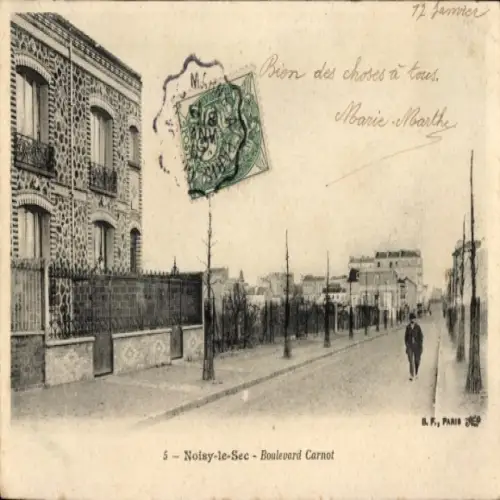 Ak Noisy le Sec Seine Saint Denis, Boulevard Carnot