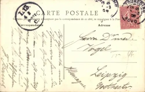 Ak Roubaix North, Rue de la Gare, Kreuzung