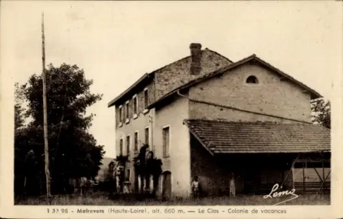 Ak Malrevers Haute Loire, Le Clos, Colonie de vacances