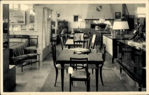 Ak Sens Yonne, Möbelgeschäft, Tische, Stühle, Einrichtung, moderne Möbel