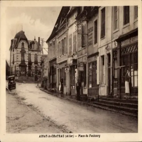 Ak Ainat le Chateau Allier, Place du Faubourg, Charcuterie, Coiffeur