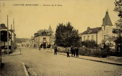 Ak Laroche Migennes Yonne, Avenue de la Gare