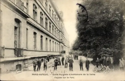 Ak Paris Passy Auteuil, École Normale d'Instituteurs de la Seine, Facade sur le Parc