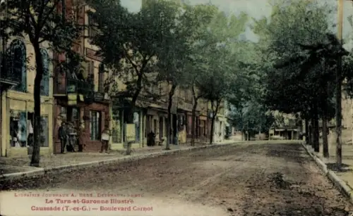 Ak Caussade Tarn et Garonne, Boulevard Carnot,  Le Tarn-et-Garonne, farbige 