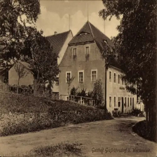 Ak Großröhrsdorf Liebstadt in Sachsen, Gasthof Großröhrsdorf bei Weesenstein