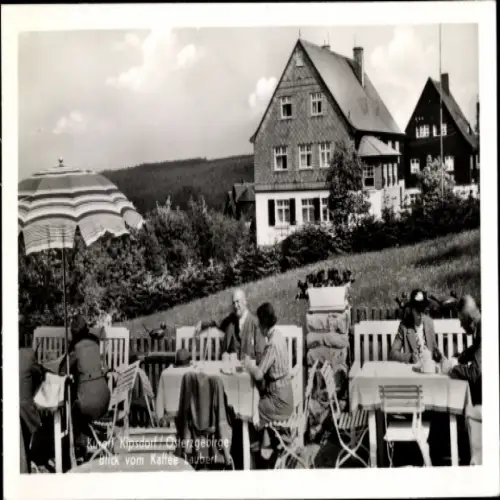 Ak Kipsdorf Altenberg im Erzgebirge, Kaffee Laubert, Gäste an Tischen