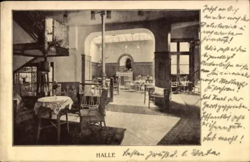 Ak Baden Baden, Peters Hotel zum Hirsch, Halle