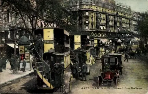 Ak Paris IX Boulevard des Italiens