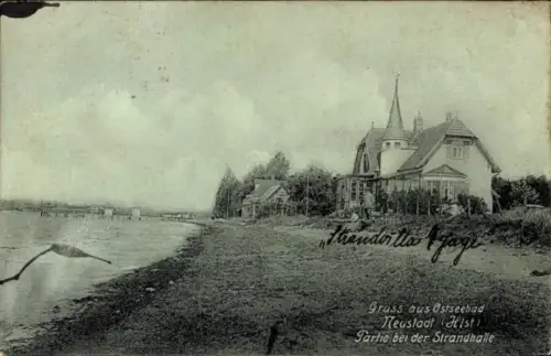 Ak Neustadt in Holstein, Haus im Ostseebad, Strandhalle