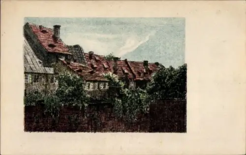 Künstler Ak Lark, B., Cheb Eger Region Karlsbad, Burggraben
