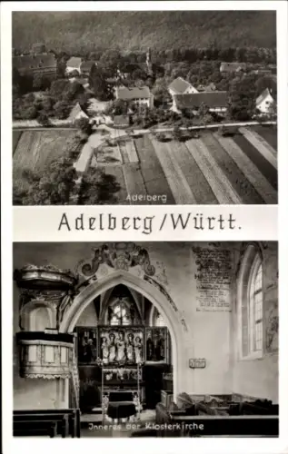 Ak Adelberg bei Göppingen, Luftaufnahme, Klosterkirche