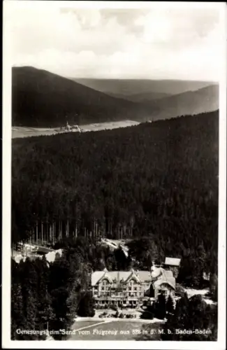 Ak Sand Bühl in Baden, Kurhaus Sand, Fliegeraufnahme