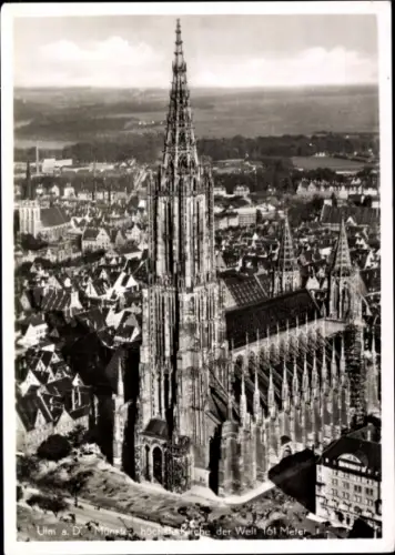 Ak Ulm an der Donau, Ulmer Münster, höchste Kirche der Welt, 161 Meter