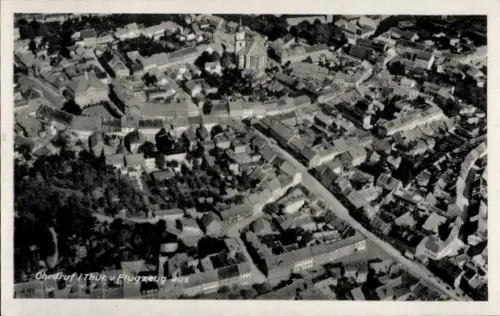 Ak Ohrdruf in Thüringen, Luftaufnahme   Stadtansicht, Wohngebäude, Kirche