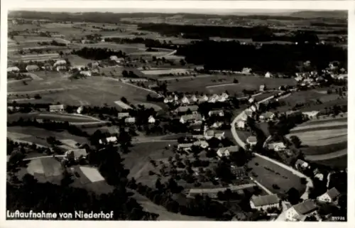Ak Dolní Dvůr Niederhof Riesengebirge Region Königgrätz, Luftaufnahme