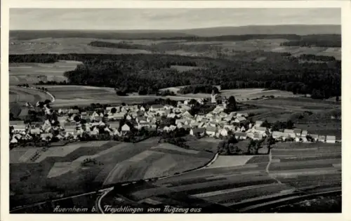 Ak Auernheim Treuchtlingen im Altmühltal Mittelfranken, Luftaufnahme von Auernheim, ländliche Umg