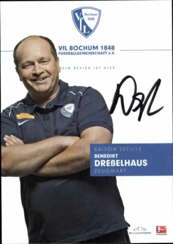 Autogrammkarte Zeugwart Benedikt Dreßelhaus, VfL Bochum, Autogramm