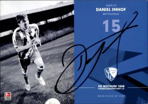 Autogrammkarte Fußballer Daniel Imhof, VfL Bochum, Autogramm