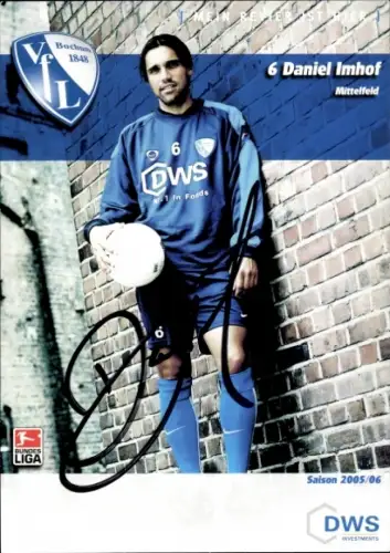 Autogrammkarte Fußballer Daniel Imhof, VfL Bochum, Autogramm