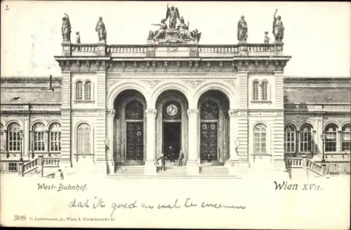 Ak Wien 15 Rudolfsheim Fünfhaus, Westbahnhof