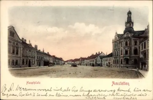 Ak Amstetten in Niederösterreich, Hauptplatz